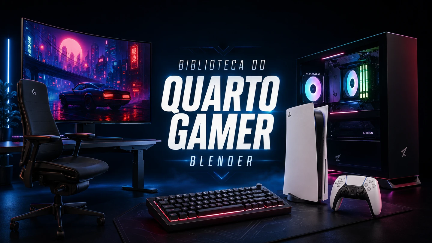 Biblioteca Quarto Gamer para Blender